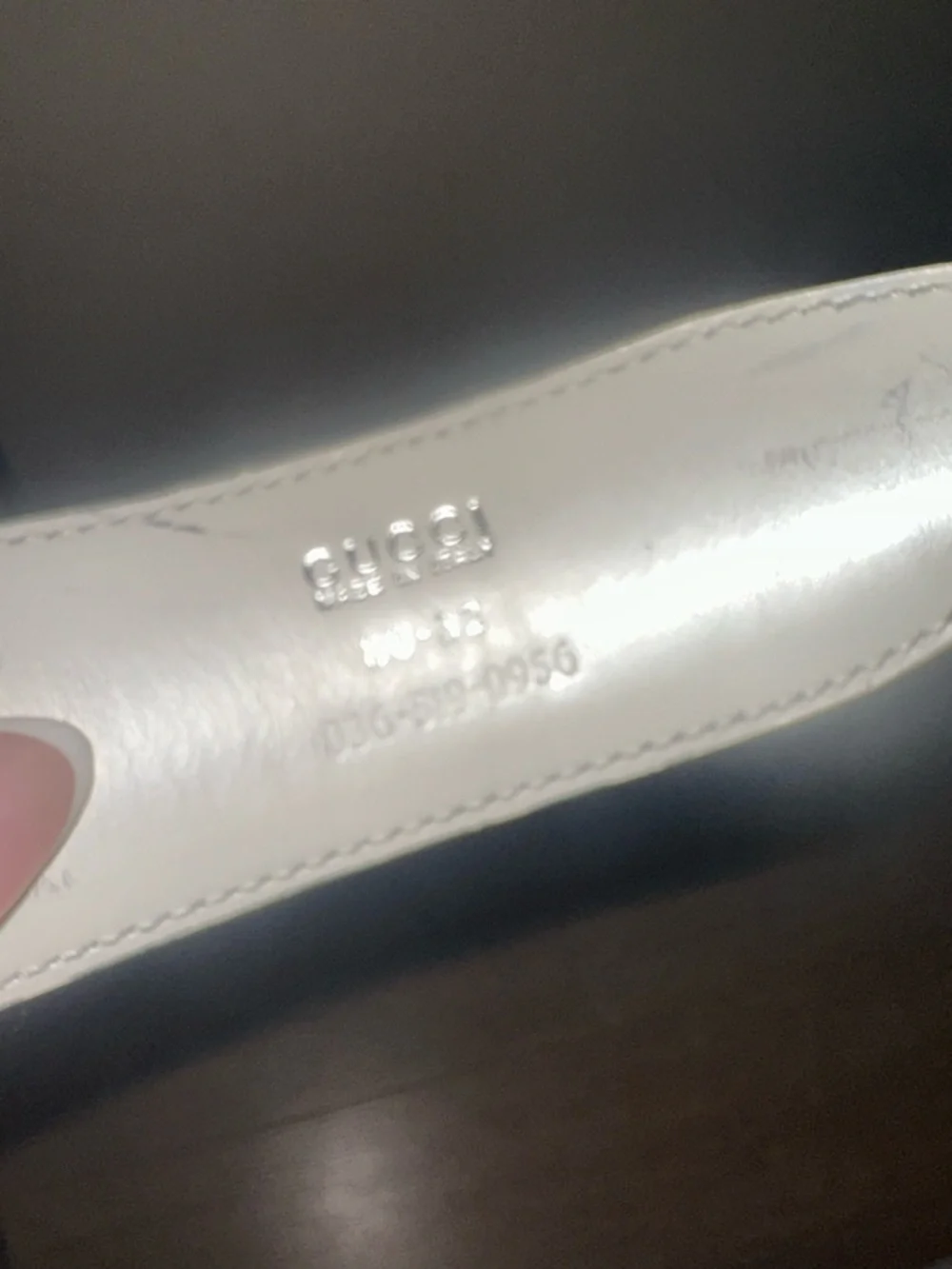 Gucci Navy Blue 80’s Vintage Leather Belt with Silver 'G' Buckle 80-32
